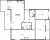 Планировка двухкомнатной квартиры площадью 136.6 кв. м в новостройке ЖК "Притяжение"