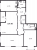 Планировка трехкомнатной квартиры площадью 107.8 кв. м в новостройке ЖК "Притяжение"