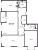 Планировка трехкомнатной квартиры площадью 107.2 кв. м в новостройке ЖК "Притяжение"