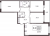 Планировка трехкомнатной квартиры площадью 88.8 кв. м в новостройке ЖК "Притяжение"