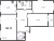 Планировка трехкомнатной квартиры площадью 106.7 кв. м в новостройке ЖК "Притяжение"