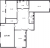 Планировка трехкомнатной квартиры площадью 117 кв. м в новостройке ЖК "Притяжение"