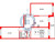 Планировка трехкомнатной квартиры площадью 88.4 кв. м в новостройке ЖК "Притяжение"