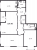 Планировка трехкомнатной квартиры площадью 107.9 кв. м в новостройке ЖК "Притяжение"