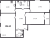 Планировка трехкомнатной квартиры площадью 106.6 кв. м в новостройке ЖК "Притяжение"