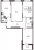 Планировка трехкомнатной квартиры площадью 97.8 кв. м в новостройке ЖК "Притяжение"