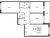Планировка трехкомнатной квартиры площадью 87 кв. м в новостройке ЖК "Притяжение"