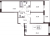 Планировка трехкомнатной квартиры площадью 88.3 кв. м в новостройке ЖК "Притяжение"