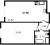 Планировка однокомнатной квартиры площадью 47.9 кв. м в новостройке ЖК "Цивилизация на Неве"