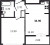Планировка однокомнатной квартиры площадью 34.9 кв. м в новостройке ЖК "Цивилизация на Неве"