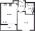 Планировка однокомнатной квартиры площадью 34 кв. м в новостройке ЖК "Цивилизация на Неве"