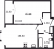 Планировка однокомнатной квартиры площадью 45.8 кв. м в новостройке ЖК "Цивилизация на Неве"