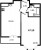 Планировка однокомнатной квартиры площадью 47.5 кв. м в новостройке ЖК "Цивилизация на Неве"