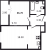 Планировка однокомнатной квартиры площадью 36.7 кв. м в новостройке ЖК "Цивилизация на Неве"