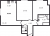 Планировка двухкомнатной квартиры площадью 58.8 кв. м в новостройке ЖК "Цивилизация на Неве"