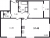 Планировка двухкомнатной квартиры площадью 57.4 кв. м в новостройке ЖК "Цивилизация на Неве"