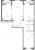 Планировка двухкомнатной квартиры площадью 92.4 кв. м в новостройке ЖК "Цивилизация на Неве"