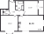 Планировка двухкомнатной квартиры площадью 61.7 кв. м в новостройке ЖК "Цивилизация на Неве"