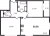 Планировка двухкомнатной квартиры площадью 60 кв. м в новостройке ЖК "Цивилизация на Неве"