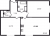 Планировка двухкомнатной квартиры площадью 62.8 кв. м в новостройке ЖК "Цивилизация на Неве"