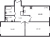 Планировка двухкомнатной квартиры площадью 65.8 кв. м в новостройке ЖК "Цивилизация на Неве"