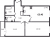 Планировка двухкомнатной квартиры площадью 63.4 кв. м в новостройке ЖК "Цивилизация на Неве"