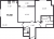 Планировка двухкомнатной квартиры площадью 55.8 кв. м в новостройке ЖК "Цивилизация на Неве"