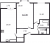 Планировка двухкомнатной квартиры площадью 64.2 кв. м в новостройке ЖК "Цивилизация на Неве"