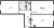 Планировка двухкомнатной квартиры площадью 74.1 кв. м в новостройке ЖК "Цивилизация на Неве"