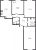 Планировка трехкомнатной квартиры площадью 91.1 кв. м в новостройке ЖК "Цивилизация на Неве"