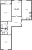 Планировка трехкомнатной квартиры площадью 94.3 кв. м в новостройке ЖК "Цивилизация на Неве"