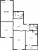 Планировка трехкомнатной квартиры площадью 97.5 кв. м в новостройке ЖК "Цивилизация на Неве"