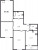 Планировка трехкомнатной квартиры площадью 97.9 кв. м в новостройке ЖК "Цивилизация на Неве"