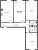 Планировка трехкомнатной квартиры площадью 92.6 кв. м в новостройке ЖК "Цивилизация на Неве"