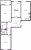 Планировка трехкомнатной квартиры площадью 94.6 кв. м в новостройке ЖК "Цивилизация на Неве"