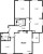 Планировка трехкомнатной квартиры площадью 98.5 кв. м в новостройке ЖК "Цивилизация на Неве"