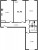 Планировка трехкомнатной квартиры площадью 91.4 кв. м в новостройке ЖК "Цивилизация на Неве"