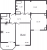 Планировка трехкомнатной квартиры площадью 85.3 кв. м в новостройке ЖК "Цивилизация на Неве"