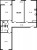 Планировка трехкомнатной квартиры площадью 88.6 кв. м в новостройке ЖК "Цивилизация на Неве"