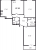 Планировка трехкомнатной квартиры площадью 87.3 кв. м в новостройке ЖК "Цивилизация на Неве"