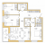 Планировка трехкомнатной квартиры площадью 79.57 кв. м в новостройке ЖК "Янила Драйв"