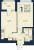 Планировка однокомнатной квартиры площадью 38.13 кв. м в новостройке ЖК "Континенты"