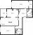 Планировка трехкомнатной квартиры площадью 86.23 кв. м в новостройке ЖК "ЦДС Полюстрово"