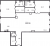 Планировка двухкомнатной квартиры площадью 152.51 кв. м в новостройке ЖК "Маленькая Франция"