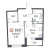 Планировка однокомнатной квартиры площадью 33.07 кв. м в новостройке ЖК "Авиатор"
