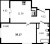 Планировка однокомнатной квартиры площадью 39.17 кв. м в новостройке ЖК "Черная речка"
