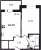 Планировка однокомнатной квартиры площадью 34.7 кв. м в новостройке ЖК "Черная речка"
