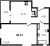 Планировка однокомнатной квартиры площадью 40.21 кв. м в новостройке ЖК "Черная речка"