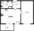 Планировка однокомнатной квартиры площадью 41.06 кв. м в новостройке ЖК "Черная речка"