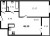 Планировка однокомнатной квартиры площадью 48.39 кв. м в новостройке ЖК "Черная речка"